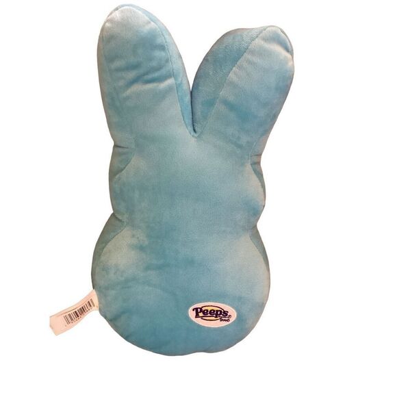 2024 16” Blue Peeps Bunny Plush Easter Stuffed Animal Decoration Throw Pillow - Picture 2 of 5